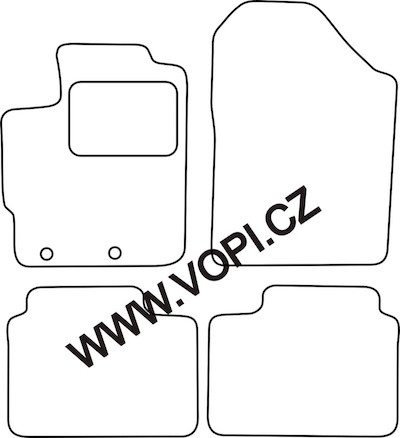 Textil-Autoteppiche Toyota Yaris 2010 - 2014 Autofit (4780)